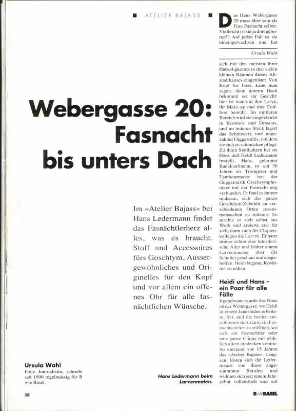 Ausschnitt aus dem Stadtmagazin B wie Basel 
